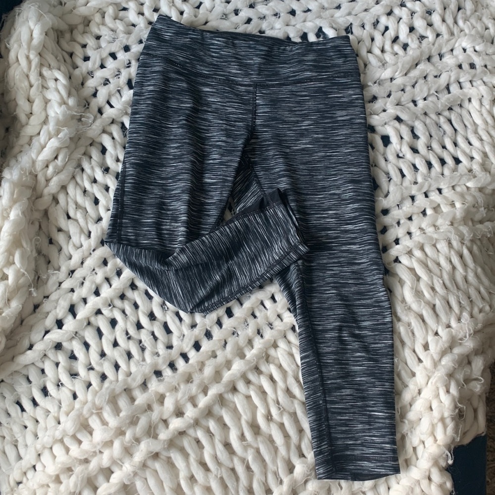 Zella Crop Space Dye Leggings with Mesh